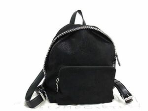 1円 STELLA McCARTNEY ステラ マッカートニー ファラベラ エコレザー リュックサック バックパック ブラック系 BG7889