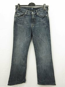 美品【セブンフォーオールマンカインド】 ダメージ加工 ブーツカットデニム 24-6306500 USA製 (メンズ) size29 インディゴ■5MPA0219■