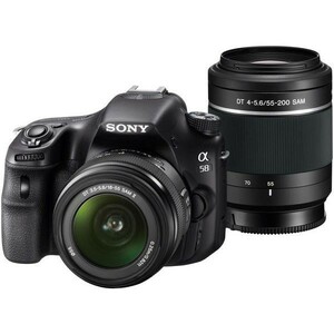 中古 １年保証 美品 SONY α58 ダブルズームキット DT 18-55mm SAM II ＋ 55-200mm SAM SLT-A58Y