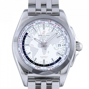 ブライトリング BREITLING ギャラクティック ユニタイム スリークT WB3510U0/A777 ホワイト文字盤 中古 腕時計 メンズ