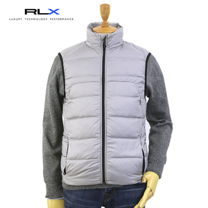 新品 アウトレット A364 Lサイズ RLX ダウン ベスト polo ralph lauren ポロ ラルフ ローレン シルバー　