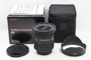 【適格請求書発行】美品 SIGMA シグマ 10-20mm F3.5 EX DC HSM Nikon ニコン Fマウント APS-C 元箱付【アルプスカメラ】240329d