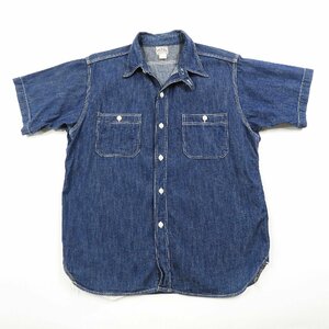 リアルマッコイズ 8HOUR UNION 半袖 デニム ワークシャツ size 16 #18562 THE REAL McCOYS 旧マッコイ JOE McCOY ジョーマッコイ 8HU