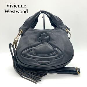 【超希少】Vivienne Westwood オーブ レザー バッグ タッセル