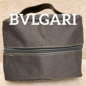 ☆ BVLGARI ☆ ブルガリ ポーチ ワンポイントロゴ 小物入れ ミニバッグ