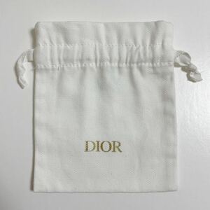 即決☆Christian Dior ディオール 巾着 保存袋 袋 ホワイト 15.5×12.5cm ②