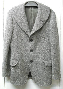 ヨウジヤマモト プールオム：変則ボタン ツイード ジャケット 未使用 展示品 3 （ Yohji Yamamoto pour HOMME Tweed Jacket 3 Brand New