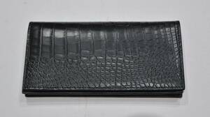 新品 CAMILLE FOURNET カミーユ フォルネ アリゲーター ウォレット 二つ折り 財布 ブラック Y-321520