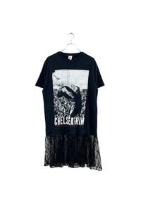 remake lace T-shirt one-piece リメイク ビッグTシャツ バンドT ワンピース CHELSEA GRIN レディース ヴィンテージ 6