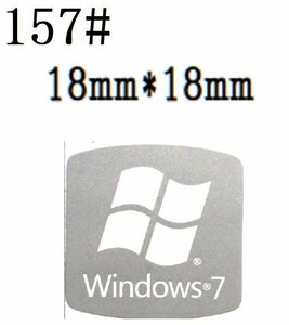 157# 【Windows7銀灰】エンブレムシール　■18*18㎜■ 条件付き送料無料