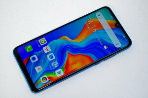 1円 HUAWEI P30 lite 64GB ピーコックブルー MAR-LX2J SIMフリー 中古美品 作動OK 迅速対応