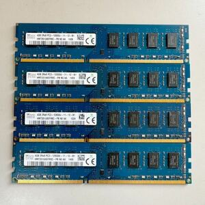 *SK HYNIX 2Rx8 PC3-12800U 4GB 4枚組　計16GB DDR3 デスクトップ用 メモリ