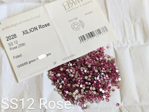 【A0574】Swarovski #2028／SS12 ローズ　スワロフスキー ハンドメイド 手芸 資材 アクセサリー ネイルパーツ デコ レジン