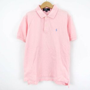 ラルフローレン 半袖ポロシャツ 胸元ロゴ 無地 コットン トップス キッズ 男の子用 140サイズ ピンク RALPH LAUREN