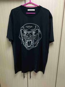 国内正規 限定 17SS GIVENCHY ジバンシー ジバンシィ ROTTWEILER ロットワイラー モノクロ ライン Tシャツ XXL 17J 7173 651