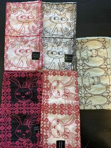 マタノアツコ　MATANO ATSUKO ハンカチ　総刺繍　5枚セット　未使用