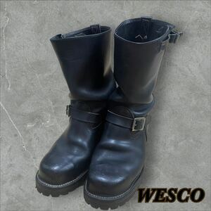 ⑤ 良品　WESCO ウェスト　エンジニアブーツ　ブラック エンジニア ウエスコ ブーツ レザーブーツ ビンテージ 11E 大きいサイズ　バイカー