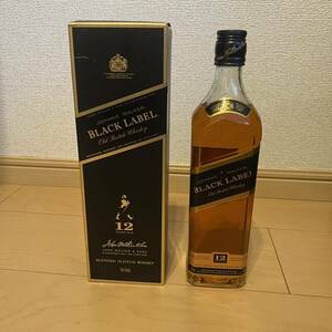 ジョニーウォーカー ブラックラベル 12年 700ml 瓶　JOHNNIE Walker BLACK LABEL 古酒 スコッチウイスキー 