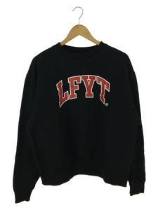 LYFT◆ARCH LOGO CREWNECK SWEATSHIRT/L/コットン/BLK/プリント/LA210701