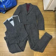 激レア ハケットロンドン hackett ハリスツイード コラボ スーツ3ピース