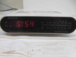 ★SONY ICF-C242 デジタルクロックラジオ 目覚まし時計 ソニー 電池付き 動作品 94796★！！