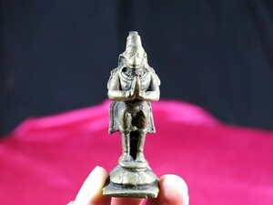 B　ハヌマーン立像　古銅　インド　ヒンドゥー教　インド神話 宗教美術　Hanuman 像　孫悟空　猿像