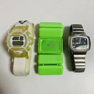 【現状品】CASIO カシオ Baby-G BG-340 / NIXON ニクソン THE VEGA / Charles Vogele シャルルホーゲル CV-7597 計3個セット 時計 まとめ