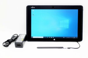 【JUNK】 富士通 ARROWS Tab Q506/ME Windows 10 Pro 64bit OS起動確認のみ ACアダプタ スタイラスペン付属 タブレットPC 【tkj-02429】