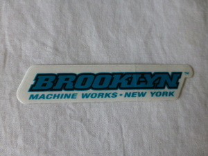 BROOKLYN MACHINE WORKS・NEW YORK ステッカー ターコイズ 水色 BROOKLYN ブルックリン