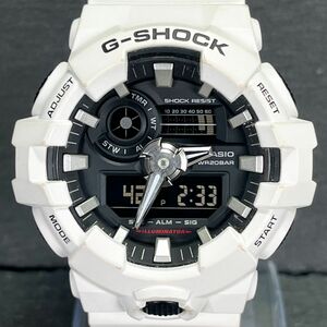 CASIO カシオ G-SHOCK Gショック GA-700-7AJF メンズ 腕時計 アナデジ クオーツ ラウンド ブラック文字盤 ホワイト 樹脂バンド ステンレス