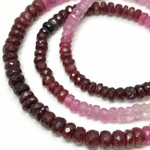 ［ルビーアクセサリーパーツおまとめ］a 重量約12.2g 裸石 宝石 約3.0~4.0mm ruby コランダム 紅玉 jewelry necklace ガラス 両穴 CE0