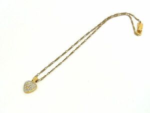 NINA RICCI ニナリッチ ラインストーン ネックレス ペンダント アクセサリー レディース ゴールド系 DD5537