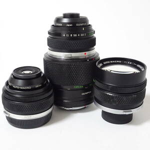 OLYMPUS オリンパス 135mm/38mm/20mm カメラレンズ3点セット 動作未確認【60サイズ/同梱不可/大阪商品】【2571971/048/mrrz】