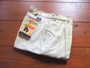 ビンテージ80’s●DEADSTOCK Levi’sツータックチノトラウザーズ表記W36 L32●240124k3-m-pnt-ot-W36 1980sリーバイスチノパンCHINOS