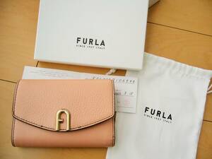 ★美品★【FURLA★フルラ】★財布★三つ折り財布★ウォレット★ピンク★高島屋購入★