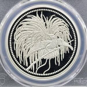 【最高鑑定】★2020年 パプアニューギニア 極楽鳥 10キナ 1オンス 銀貨 PCGS PR70DCAM COA/スラブ箱付き アンティークコイン モダン★