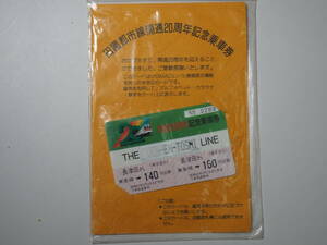 東京急行　田園都市線開通20周年記念乗車券　昭和61年　カード式 未使用