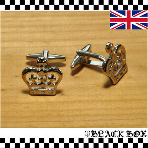 英国インポート CUFF LINKS カフスボタン カフリンクス カフス釦 王冠 クラウン Crown イギリス UK GB ENGLAND イングランド 291