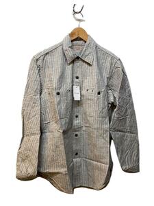 FREEWHEELERS◆長袖シャツ/-/コットン/GRY/ストライプ