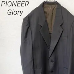 PIONEER Glory テーラードジャケット スーツ チェック柄 大きめ