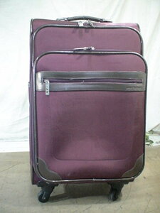 4716　A.O.　紫　鍵付　スーツケース　キャリケース　旅行用　ビジネストラベルバック