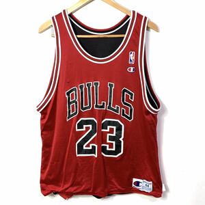 ■ビンテージ USA製 Champion チャンピオン NBA CHICAGO BULLS シカゴブルズ JORDAN #23 マイケルジョーダン リバーシブル ユニフォーム■