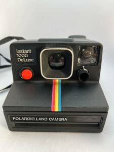 O-２【美品】　POLAROID/ポラロイド LAND CAMERA カメラ instant 1000 DeLuxe 黒色/ブラック インスタントカメラ 動作未確認/現状品