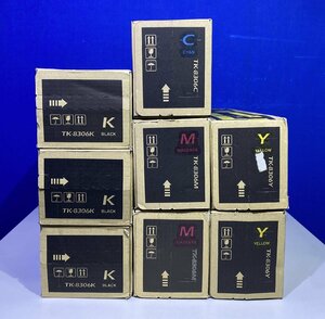 【越谷発】【KYOCERA(京セラ)】 ☆TK8306☆　４色（K×3 C×1 M×2 Y×2）合計８本 ☆純正未使用トナー☆ (36081）