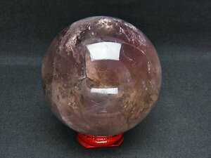 誠安◆天然石最高級品アメジスト丸玉 79mm [T259-10687]