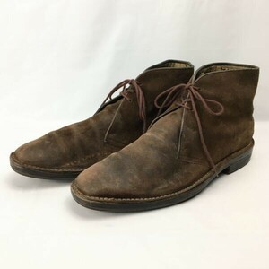 Burberry/バーバリー　本革チャッカブーツ【サイズ26.0　ゆったり　焦げ茶　ダークブラウン　Vintage/boots 管NO.XZC208