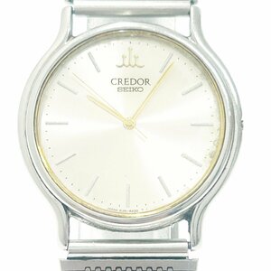 【1円スタート】SEIKO セイコー 8J81-6A30 クレドール SS シルバー文字盤 クオーツ ボーイズ腕時計 ジャンク 266482