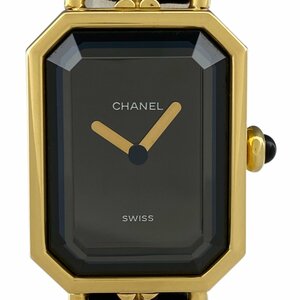 シャネル CHANEL プルミエール Sサイズ H0001 腕時計 SS レザー クォーツ ブラック レディース 【中古】