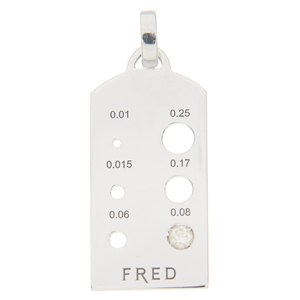 FRED フレッド K18WG カリーブル ア ピエール ネックレストップ ペンダント ホワイトゴールド