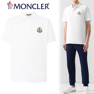 送料無料 35 MONCLER GENIUS 2 1952 モンクレール ジーニアス ホワイト ロゴ ワッペン 半袖 ポロシャツ 8323600 84556 size S